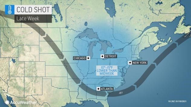 Late week cold shot by AccuWeather